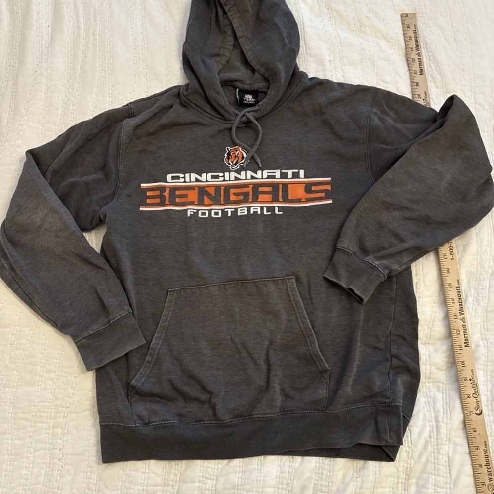 Vintage Cincinnati Bengals Hoodie Womens XL Gray NFL Football